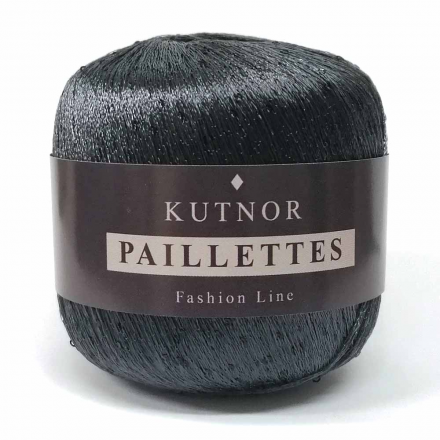 Paillettes (Kutnor) 056 антрацит, пряжа 50г