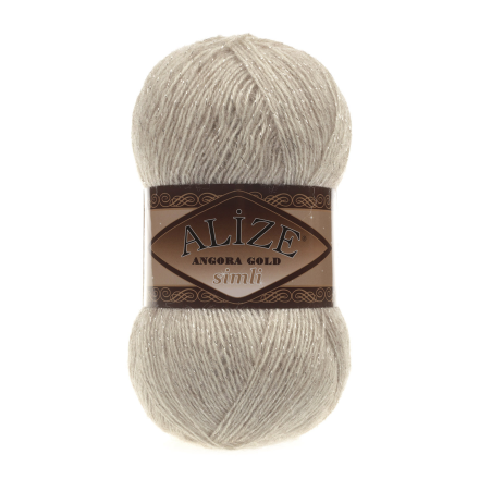 Angora Gold Simli (Alize) 152 бежевый меланж, пряжа 100г