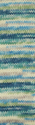 Superwash Artisan (Alize) 9001 зел.бирюза принт, пряжа 100г
