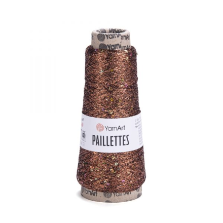 Paillettes (Yarnart) 8005 коричневый, пряжа 50г
