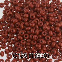 13600 (C125) коричневый круглый бисер Preciosa 5г