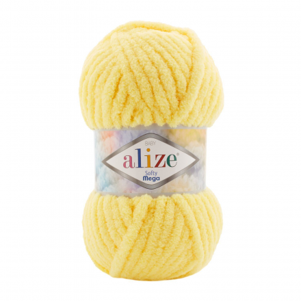 Softy Mega (Alize) 187 лимонный, пряжа 100г