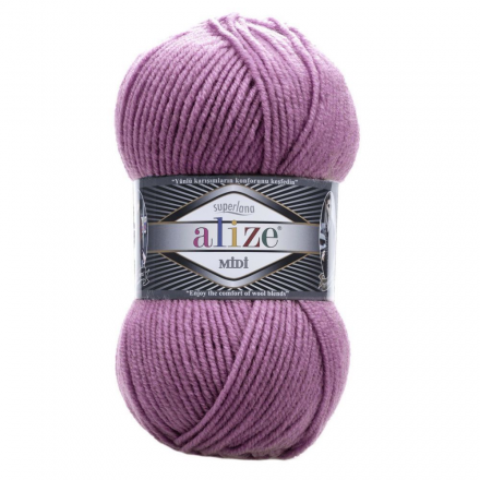 Superlana Midi (Alize) 440 темная роза, пряжа 100г