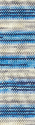 Superwash Artisan (Alize) 9016 бирюза-серый-белый, пряжа 100г