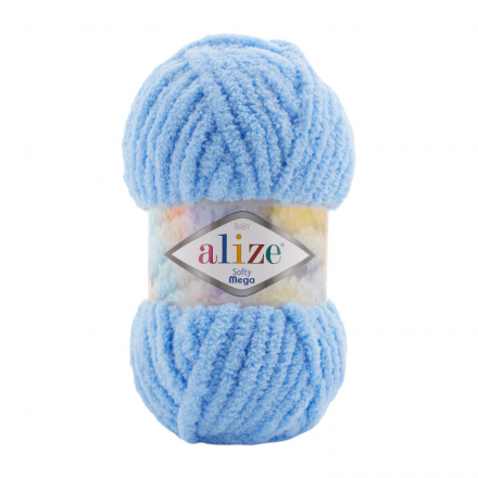 Softy Mega (Alize) 40 голубой, пряжа 100г