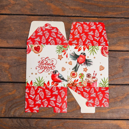 9875906 &quot;Снегирь&quot; складная коробка 12х12х12 см