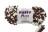 Puffy More (Alize) 6288 коричневый-белый, пряжа 150г
