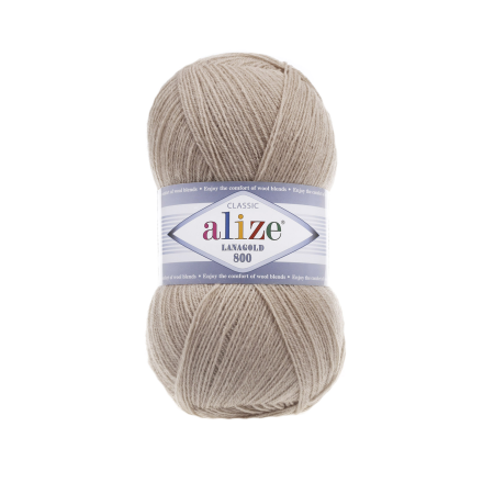 Lanagold 800 (Alize) 05 бежевый, пряжа 100г