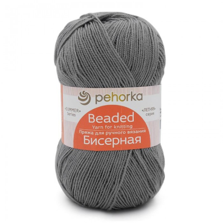 Бисерная (Пехорка) 48 серый, пряжа 100г
