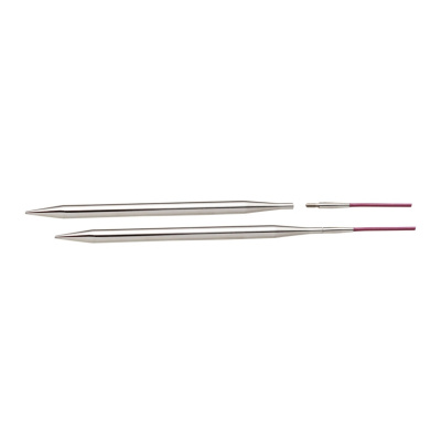 10428 Nova Metal KnitPro спицы съемные 6мм для длины тросика 20-28см