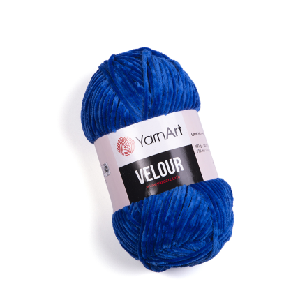 Velour (Yarnart) 857 ультрамарин, пряжа 100г