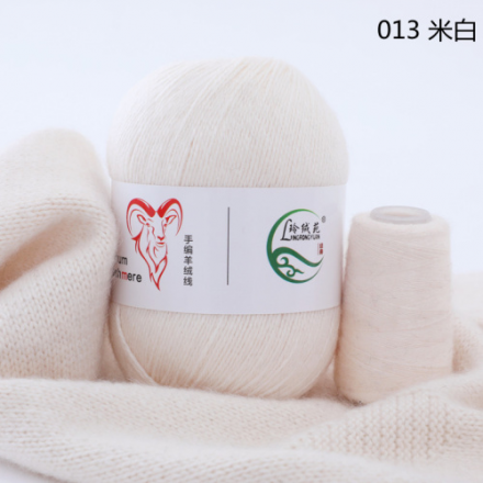 Aurum Cashmere с нитью (Menca) 013 молочный, пряжа 50г