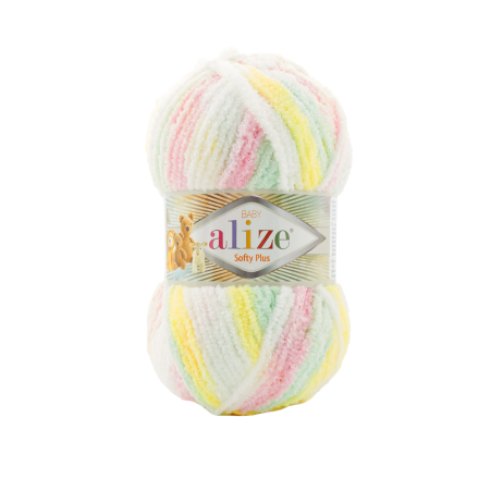 Softy Plus (Alize) 5862 принт, пряжа 100г