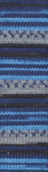 Wooltime (Alize) 11011 синий принт, пряжа 100г