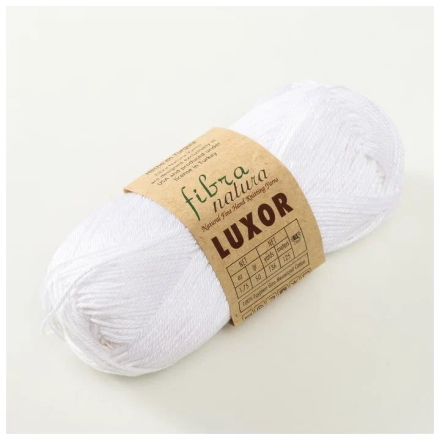 Luxor Fibra (Fibra Natura) 01 белый, пряжа 50г