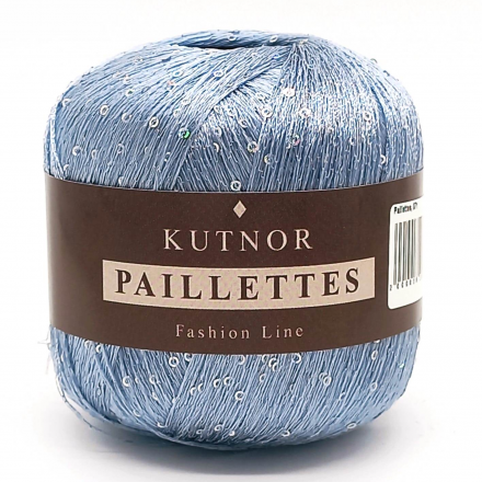 Paillettes (Kutnor) 071 голубой, пряжа 50г