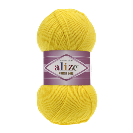 Cotton Gold (Alize) 110 желтый, пряжа 100г
