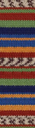 Superwash Wool (Alize) 2701 алый оранж-голуб-сине-зеленый, пряжа 100г