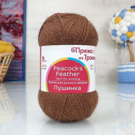 Пушинка (ТКФ) 416 св.коричневый, пряжа 50г