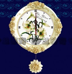 100812 Часы &quot;Lilies&quot; набор для вышивания крестом