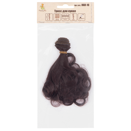 HAR-10 14 т.каштановый, тресс для кукол и игрушек 15х100 см