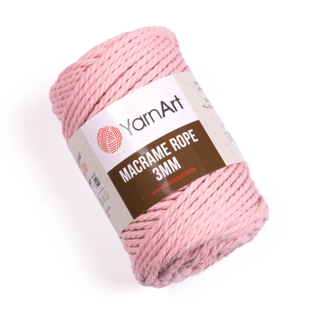 Macrame rope (Yarnart) 762 пудра, пряжа 250г