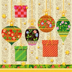 SLGW008901 &quot;Ёлочные игрушки&quot;, салфетка для декупажа 33х33 см