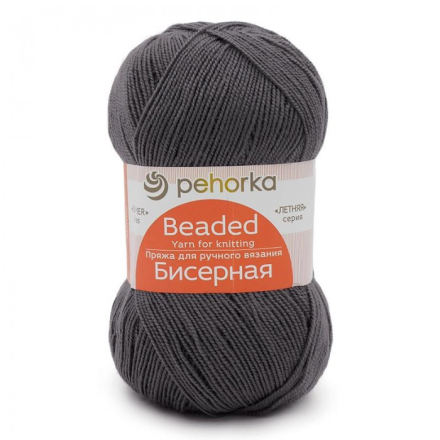 Бисерная (Пехорка) 96 серый меланж, пряжа 100г
