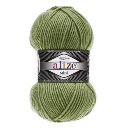 Superlana Midi (Alize) 620 оливковый, пряжа 100г