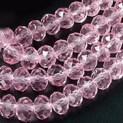 048 розовые граненные бусины, рондели 2мм ~160шт