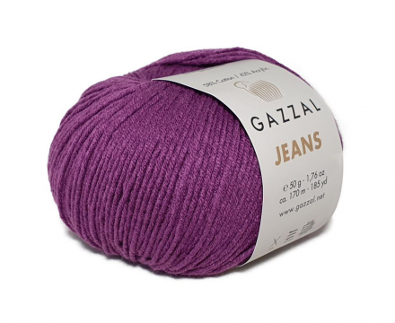 Jeans (Gazzal) 1145 тем.сиреневый, пряжа 50г