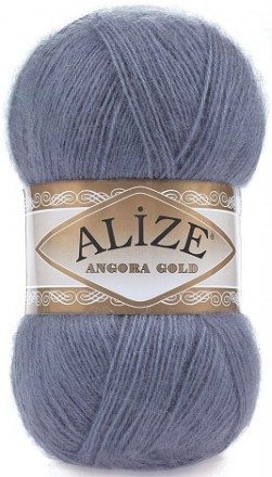 Angora Gold (Alize) 203 джинсовый меланж, пряжа 100г