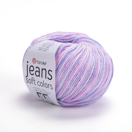 Jeans Soft Colors (Yarnart) 6205 розово-сиреневый, пряжа 50г
