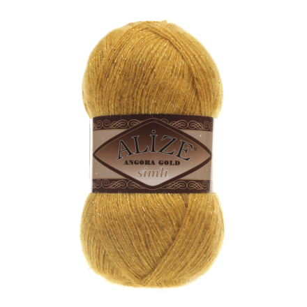 Angora Gold Simli (Alize) 02 шафран, пряжа 100г