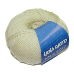 Maxi Soft (Lana Gatto) 978 молочный, пряжа 50г