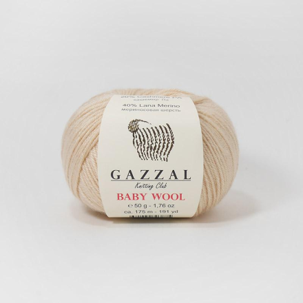 Baby wool (Gazzal) 839 песочный, пряжа 50г