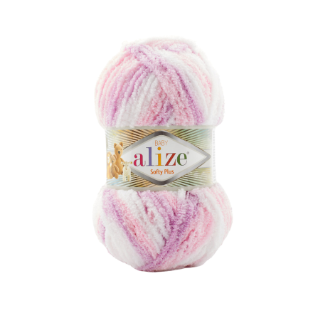 Softy Plus (Alize) 6051 принт, пряжа 100г