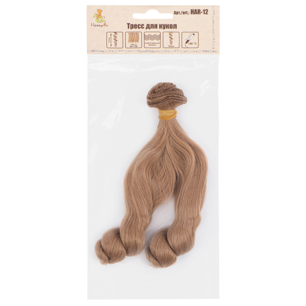 HAR-12 04 русый, тресс для кукол и игрушек 15х100 см
