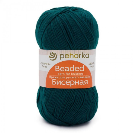 Бисерная (Пехорка) 573 т.изумруд, пряжа 100г