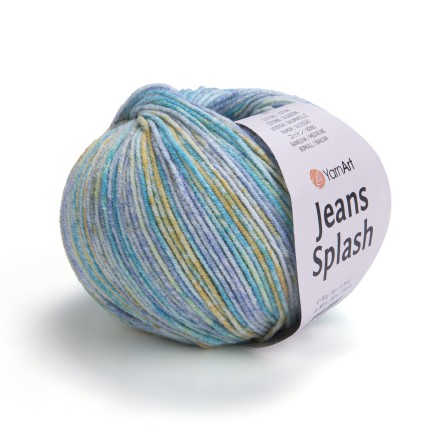 Jeans Splash (Yarnart) 959 голубой-шафран, пряжа 50г