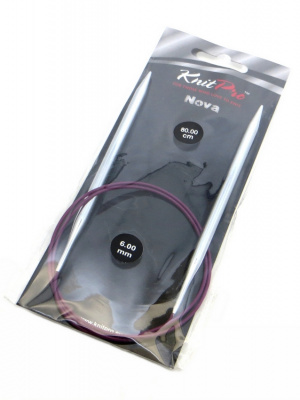 11341 Nova Metal KnitPro спицы круговые 6 мм 80 см