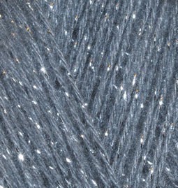 Angora Gold Simli (Alize) 87 серый, пряжа 100г