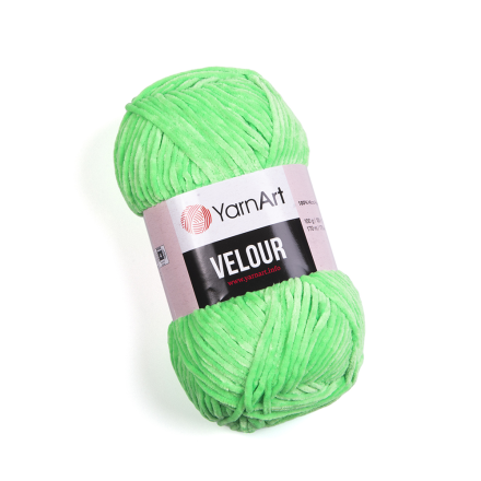 Velour (Yarnart) 861 яр.салат, пряжа 100г