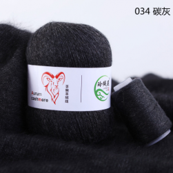 Aurum Cashmere с нитью (Menca) 034 черный, пряжа 50г