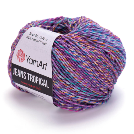 Jeans Tropical (Yarnart) 622 сиреневый меланж, пряжа 50г