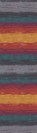 Superlana Klasik Batik (Alize) 4276 серый-бирюза-багрец-горчица, пряжа 100г