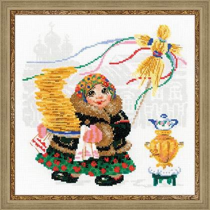 1518 &quot;Масленица. Блины&quot; набор для вышивания крестом