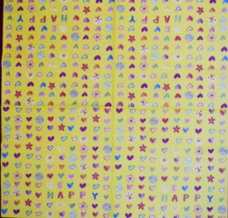 л0011 &quot;Акварельные сердца на желтом&quot;  салфетка для декупажа 33х33 см
