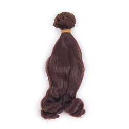 HAR-12 15 каштановый, тресс для кукол и игрушек 15х100 см