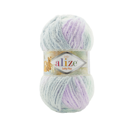 Softy Plus (Alize) 6466 принт, пряжа 100г